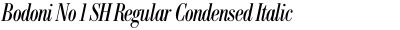 Bodoni No 1 SH Regular Condensed Italic